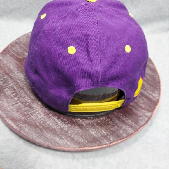 Peeps Adjustable Purple Baseball Cap With Yellow Accents & Embroidery - Picture 4 of 9
